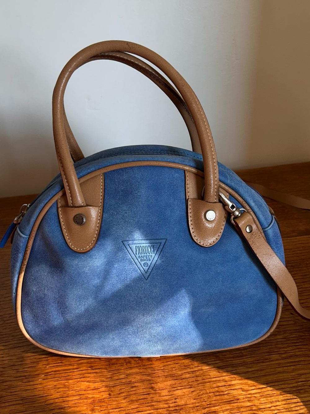 VINTAGE FIORUCCI BOWLER BAG GENUINE LEATHER MADE IN ITALY MATTE